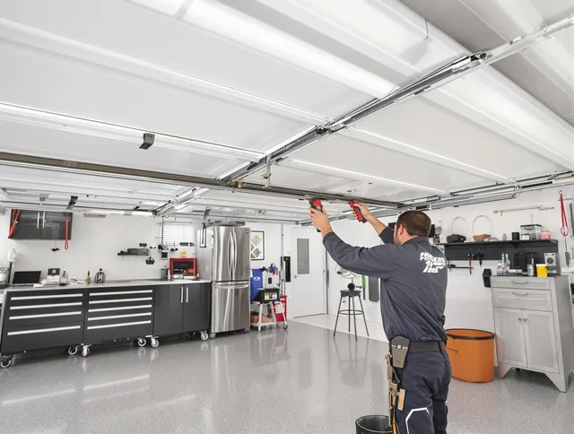 Overhead garage door repair service by Brea Garage Door Repair in Brea